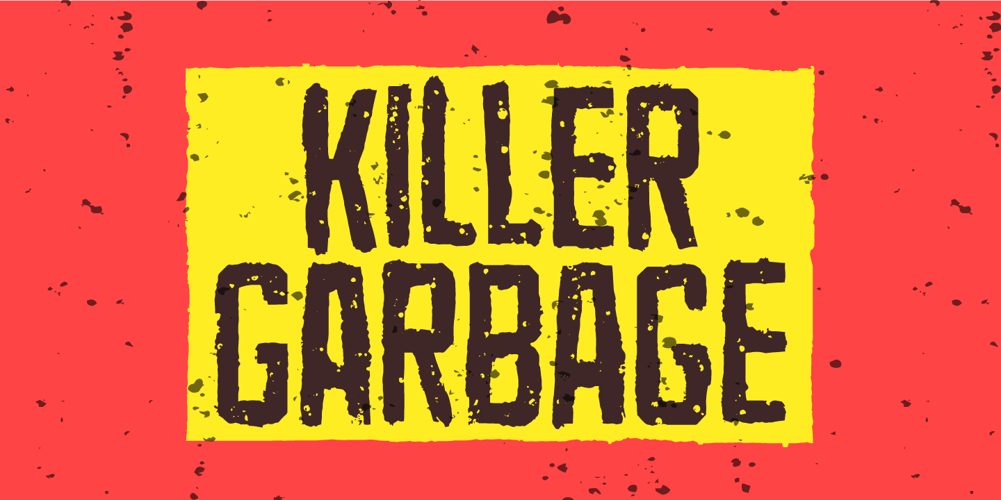 Пример шрифта Killer Garbage #1